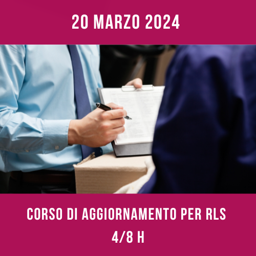 20 Marzo – Corso di aggiornamento per Rls