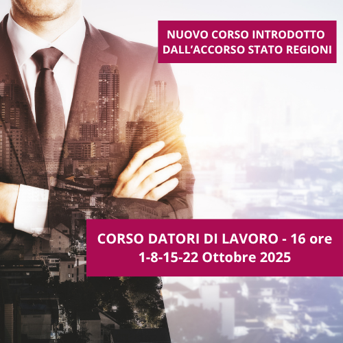 News 1-8-15-22 Ottobre 2025 – Corso Datore di lavoro secondo Nuovo Accordo Stato Regioni